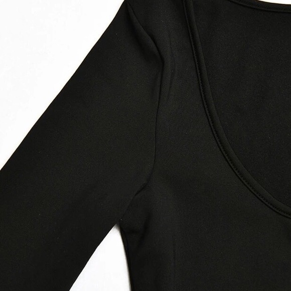 All black fitted bodysuit / jumpsuit - Picture 4 of 6